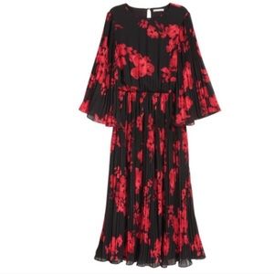 H&M Pleated Floral Maxi Dress size US 12